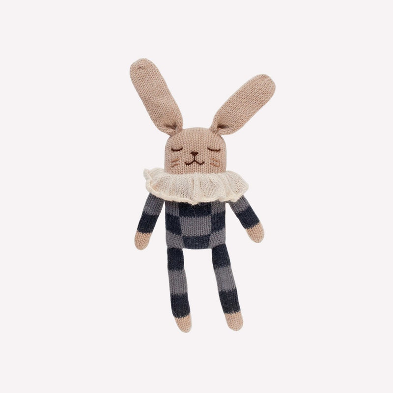 Kuscheltier Hase "blau kariert" | Main Sauvage