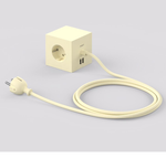 Square Magnet Steckdose und USB Ladestation Ice Yellow